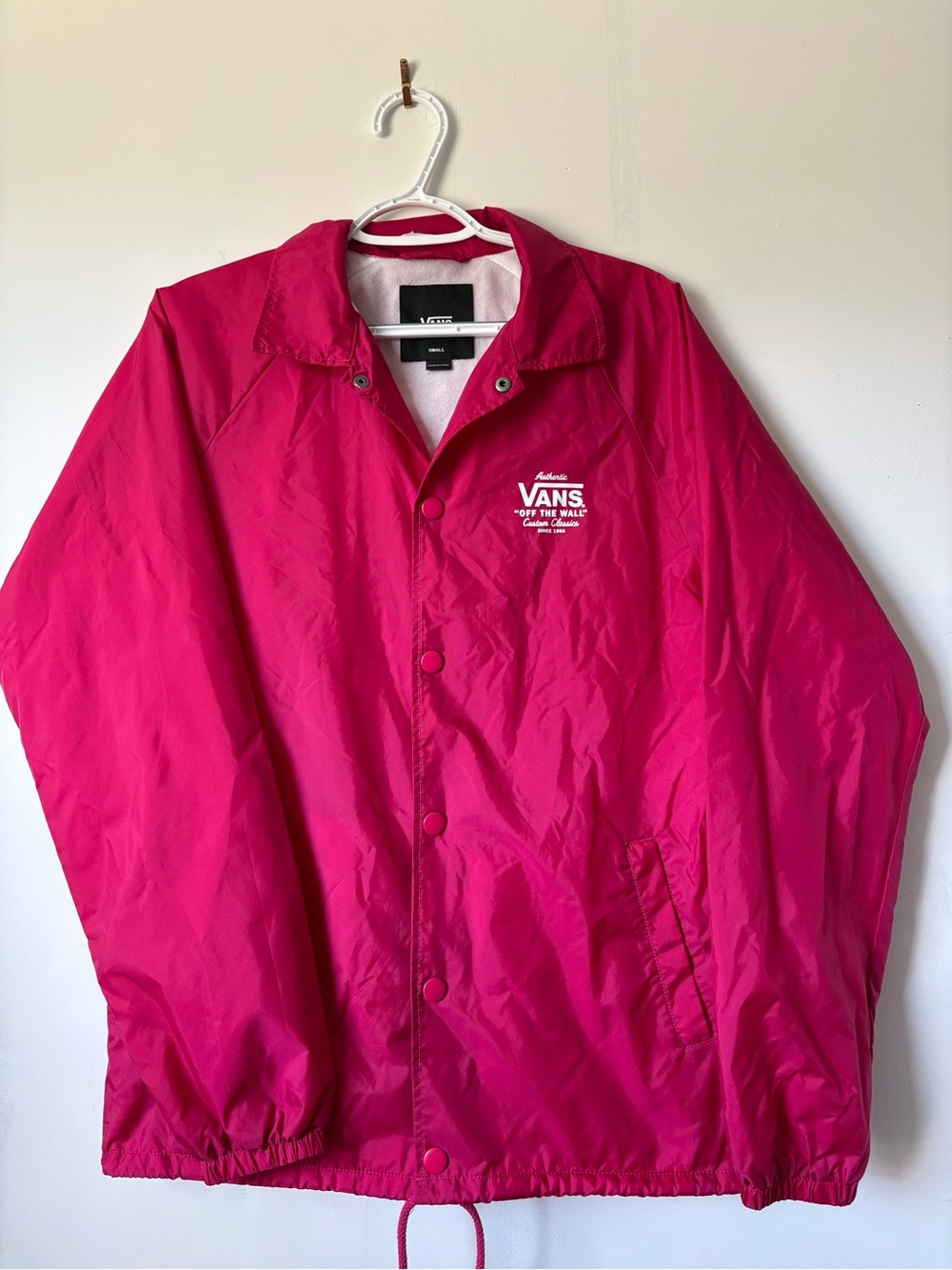 Vans Unisex Bright Pink Windbreaker Jacket
